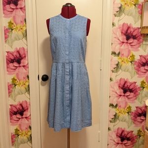Blue eyelet dress